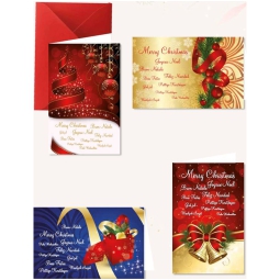 BIGLIETTI NATALE 9X14CM INTERNAZIONALE 12PZ