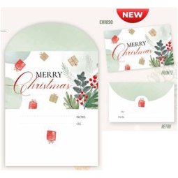 BIGLIETTI SENZA BUSTA 6X9CM GREENERY NATALE 100PZ