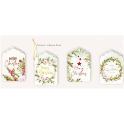 CHIUDIPACCO NATALE 96PZ 6X5CM GHIRLANDE CORDINO