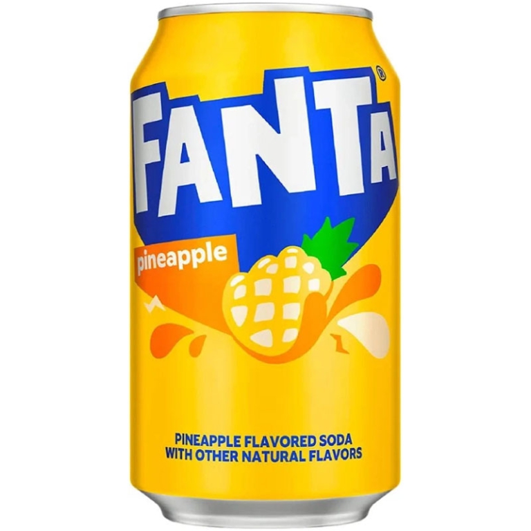 FANTA PINEAPPLE BIBITA   USA 355ML GUSTO ANANAS