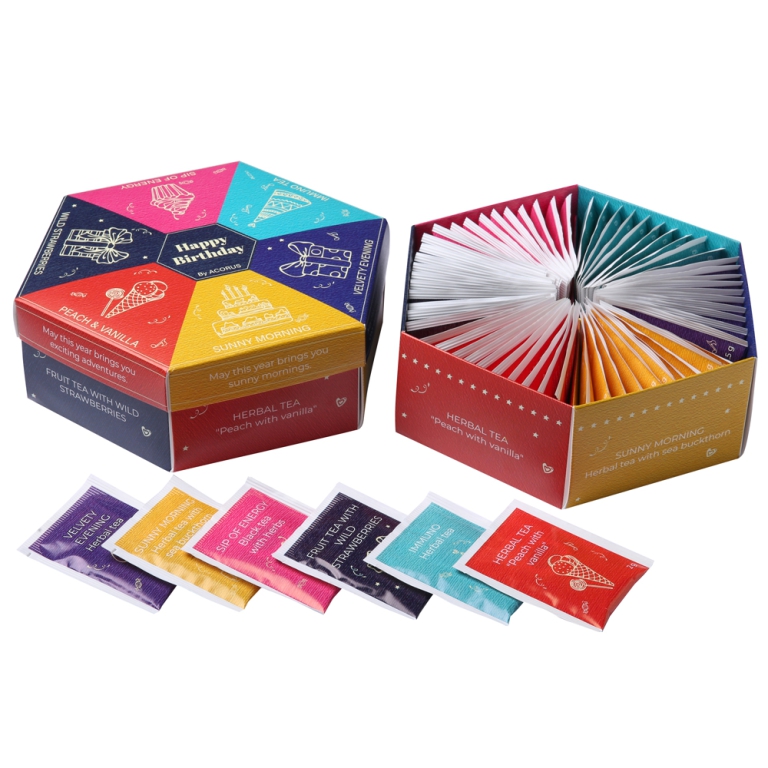 TEA IN SCATOLA REGALO HAPPY BIRTHDAY 60 BUSTE 2