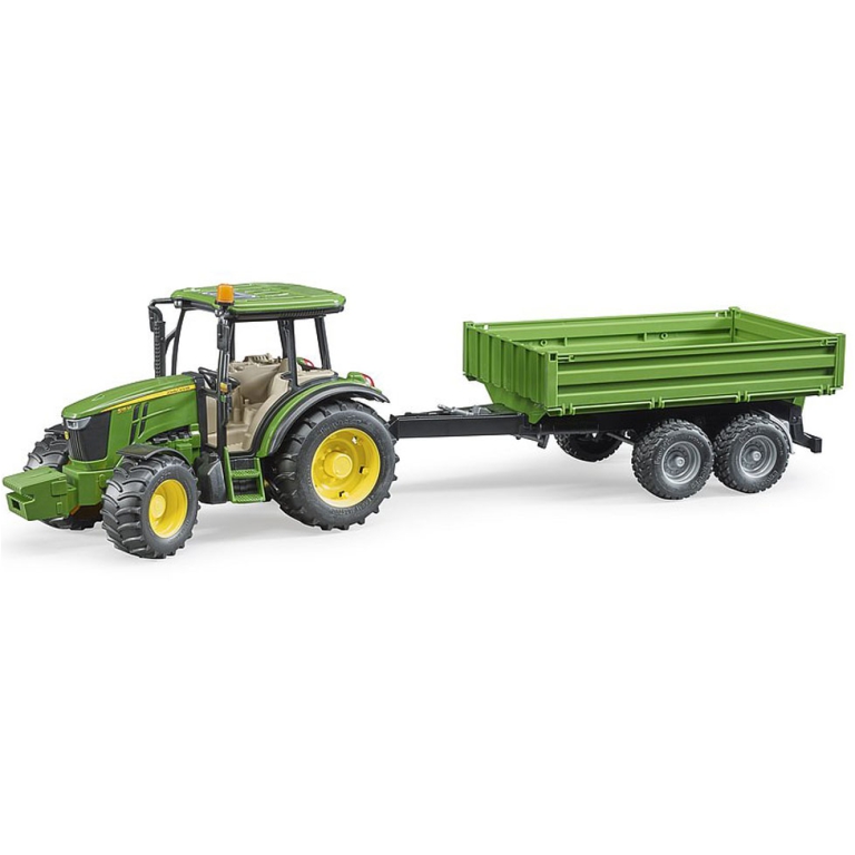 TRATTORE JOHN DEERE 5115M CON RIMORCHIO L26/32,5CM