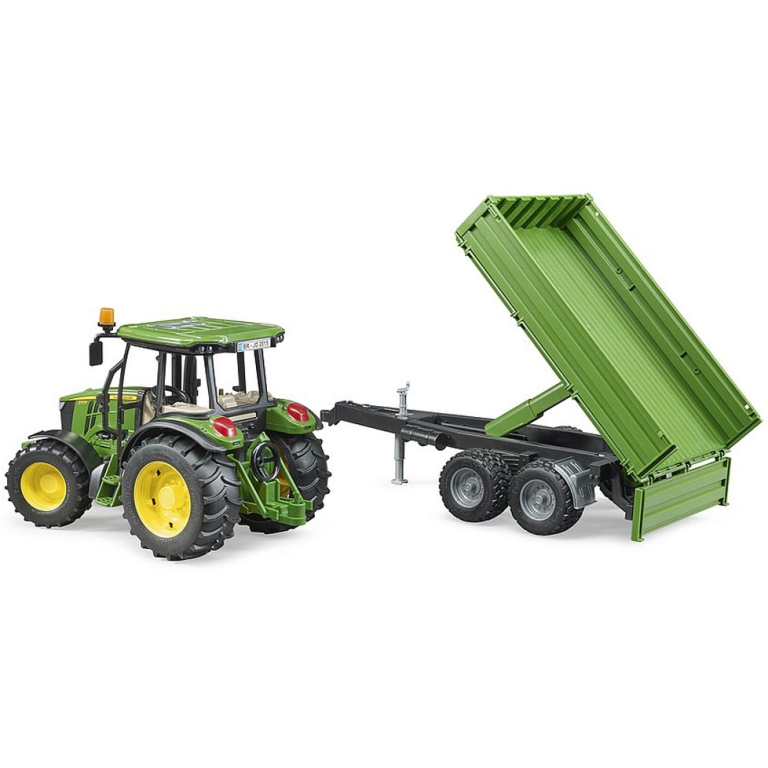 TRATTORE JOHN DEERE 5115M CON RIMORCHIO L26/32,5CM 2