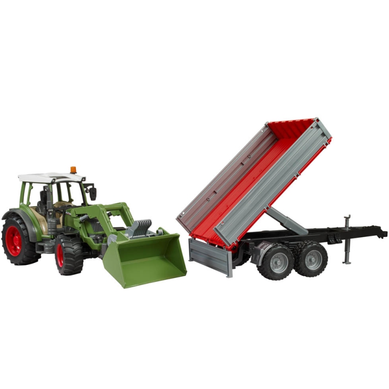 TRATTORE FENDT VARIO 211 CON BENNA RIMORCHIO L55CM 3