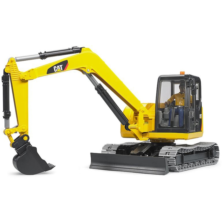 ESCAVATORE MINI CAT CON FIGURA 40,9X16,3X18CM 3