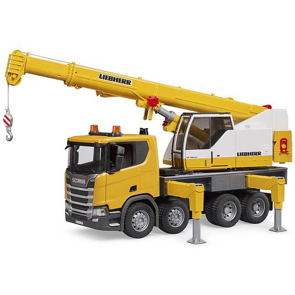 Camion Gru Giocattolo 1:32 Per Bambini – Luci E Suoni, Braccio Girevole 360° E 2 Ganci, Modello Tecnico In Lega