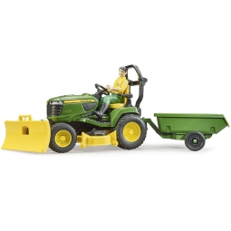 TRATTORE TOSAERBA JOHN   DEERE CON RIMORCHIO