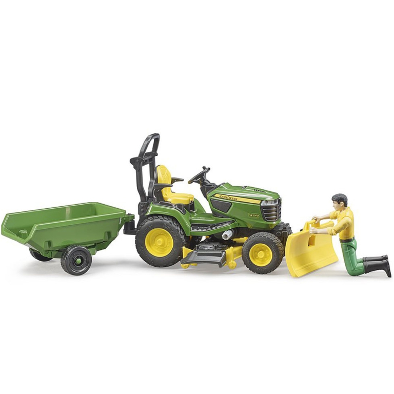 TRATTORE TOSAERBA JOHN   DEERE CON RIMORCHIO 3