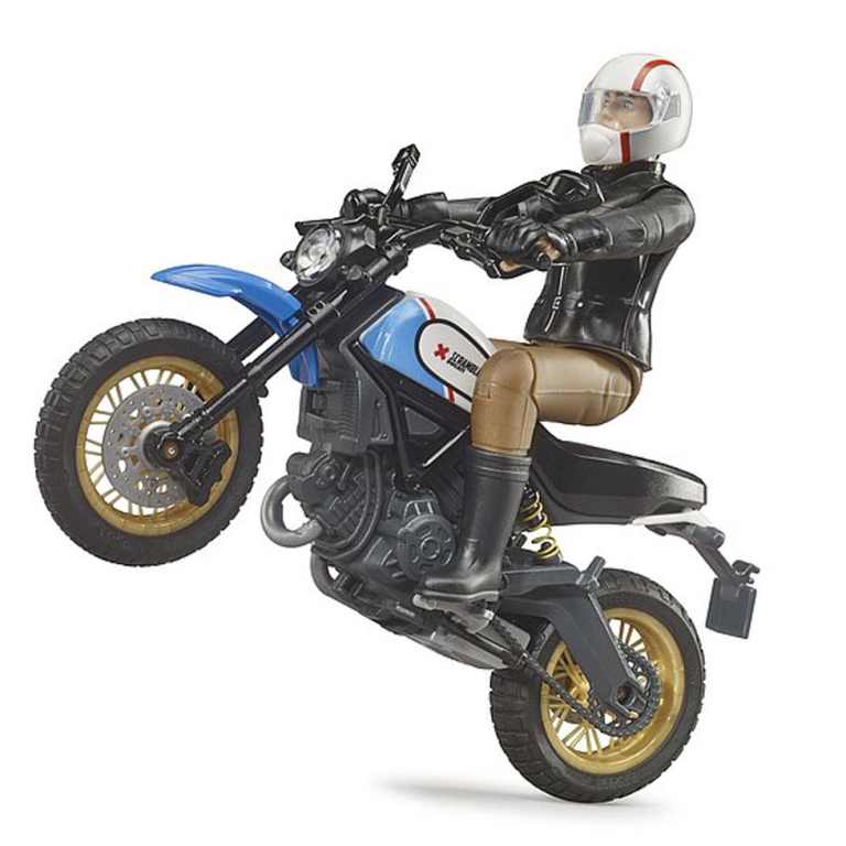 DUCATI SCRAMBLER DESERT SLED CON PILOTA 14X6X8CM 3