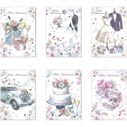 BIGLIETTI AUGURI 12PZ    MATRIMONIO