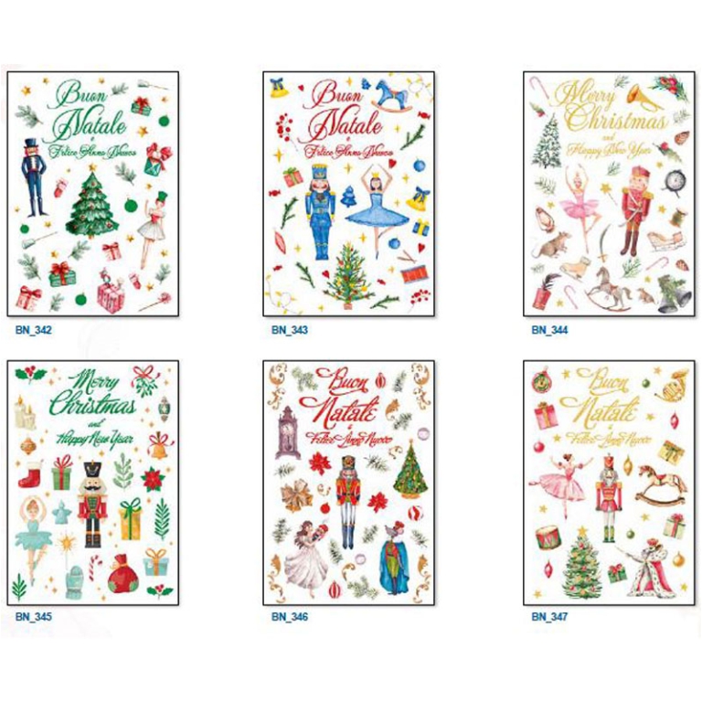 BIGLIETTI XMAS 12X17CM SCHIACCIANOCI 12PZ
