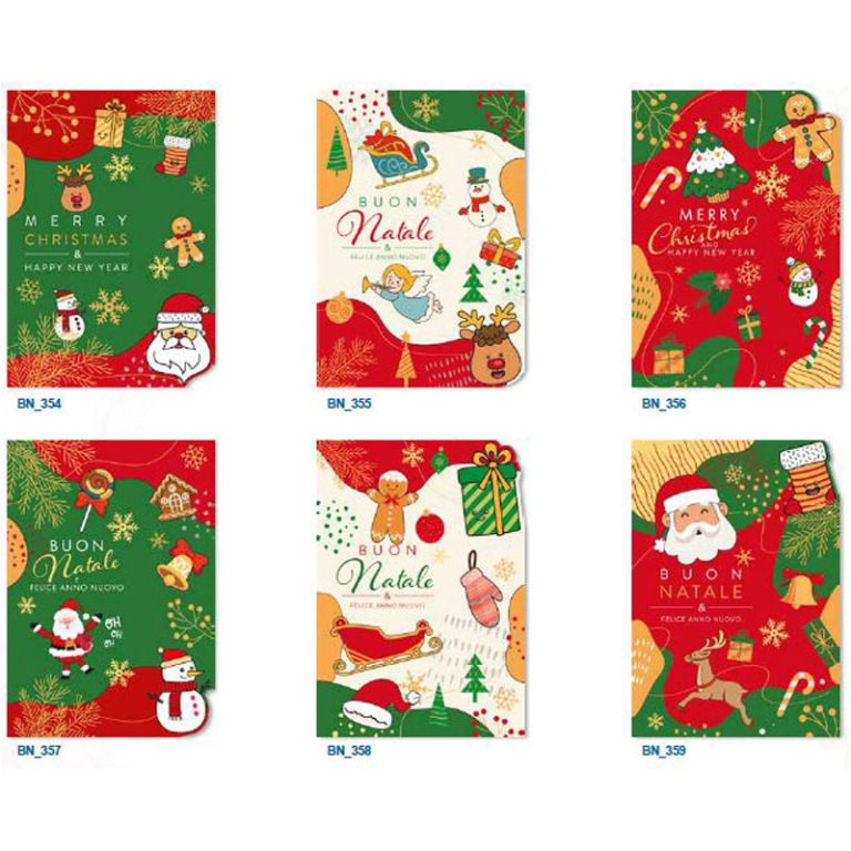 BIGLIETTI NATALE 12X17CM SEGNALIBRO12PZ
