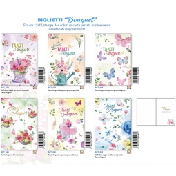 BIGLIETTI AUGURI 12PZ    BOUQUET