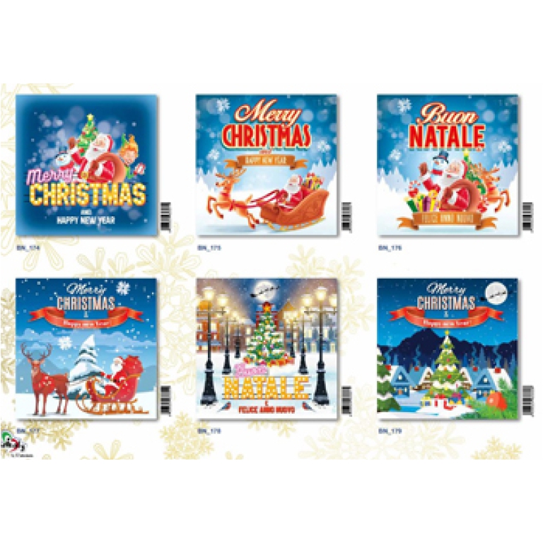 BIGLIETTI NATALE 12PZ    VINTAGE