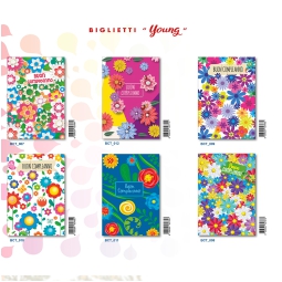 BIGLIETTI AUGURI 12PZ    CHROMOTHERAPY YOUNG