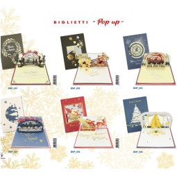 BIGLIETTI XMAS 12X17CM POP-UP TAGLIO LASER 12PZ