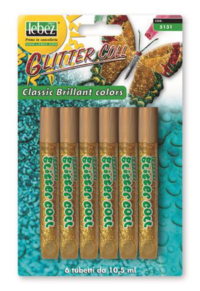 COLLA GLITTER 10,5GR 6PZ ORO: vendita ingrosso con consegna veloce