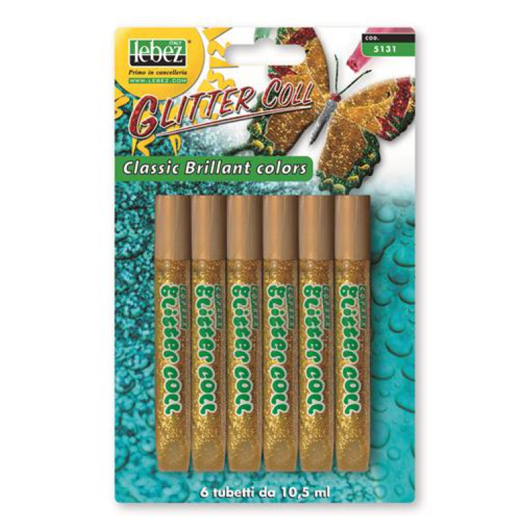 COLLA GLITTER 10,5GR 6PZ ORO
