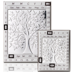 CALENDARIO PERPETUO ALBERO VITA 16,5X21CM ARGENTO