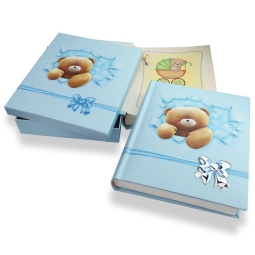 ALBUM 20X25 CELESTE      DECORO FIOCCO