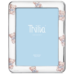 CORNICE 13X18CM DECORO ORSETTO CELESTE