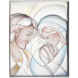 DECORO ICONA 27X34CM     SACRA FAMIGLIA COLORI