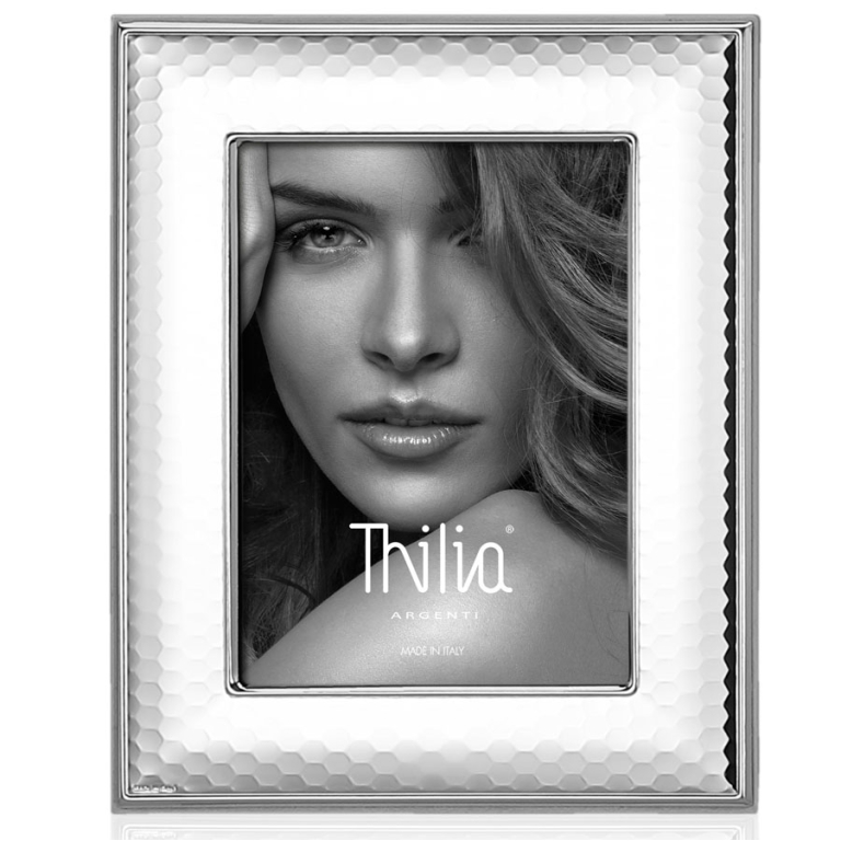 CORNICE 13X18CM ARGENTATA LAVORAZIONE NIDO D'APE