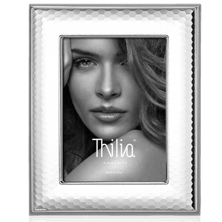 CORNICE 10X15CM ARGENTATA LAVORAZIONE NIDO D'APE