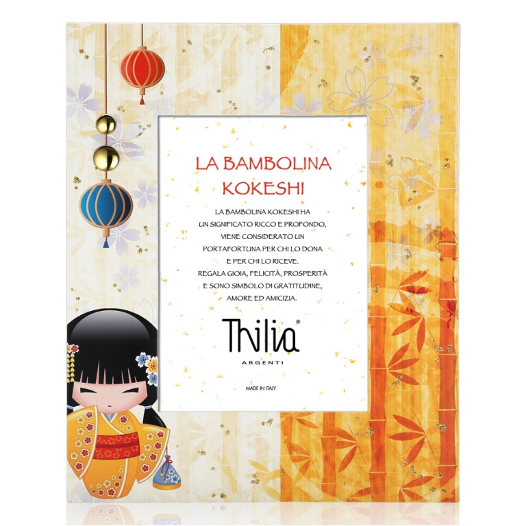 CORNICE 13X18CM KOKESHI  DECORI ARANCIONE