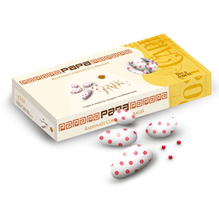 CONFETTI CIOCCOLATO 500GR BIANCO POIS CELESTE PAPA 2