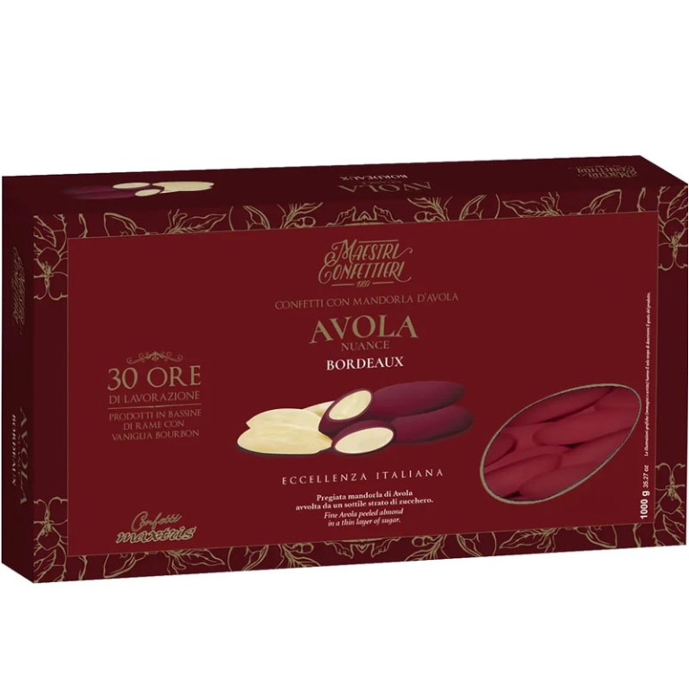 CONFETTI AVOLA 1KG NUANCE BORDEAUX