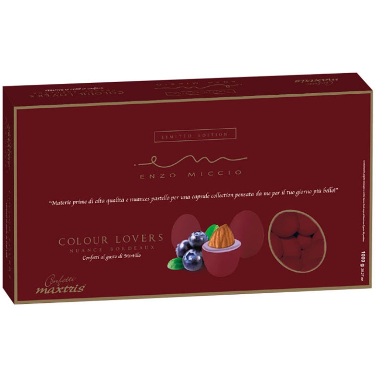 CONFETTI ENZO MICCIO 1KG NUANCE BORDEAUX MIRTILLO