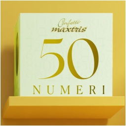 CONFETTI MANDORLA NUMERO 50 BIANCO 200GR