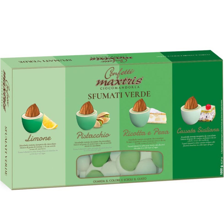 CONFETTI MAXTRIS 1KG CIOCCOLATO SFUMATI VERDE