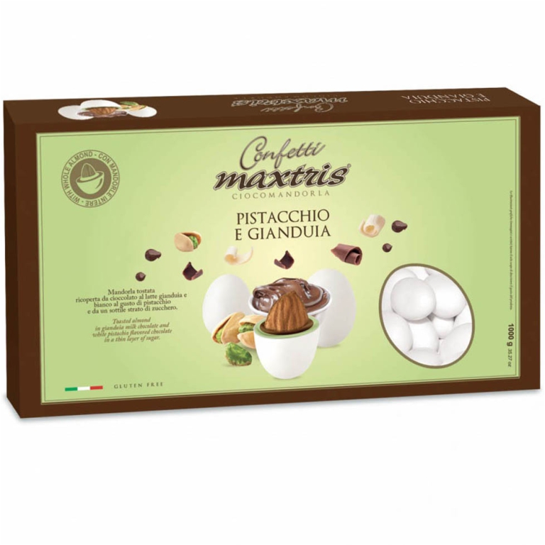 CONFETTI MAXTRIS 1KG     PISTACCHIO E GIANDUIA