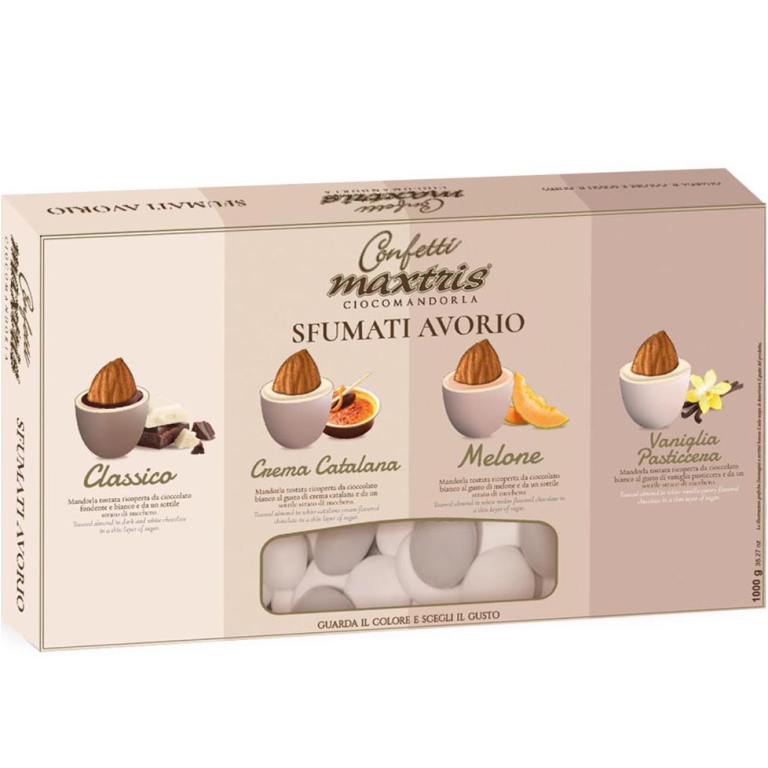 CONFETTI MAXTRIS 1KG CIOCCOLATO SFUMATI AVORIO