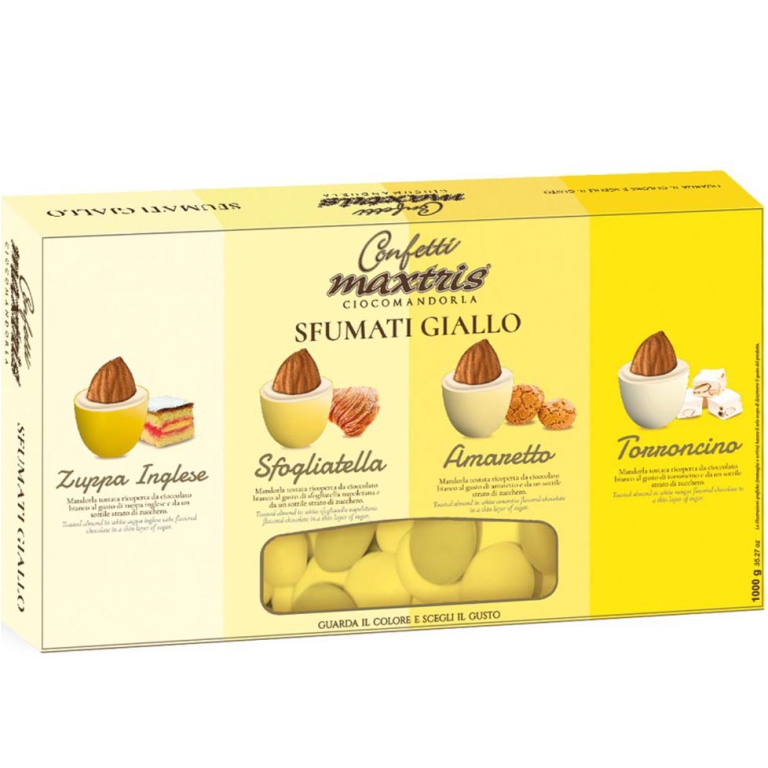 CONFETTI MAXTRIS 1KG CIOCCOLATO SFUMATI GIALLI