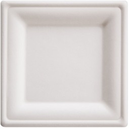 PIATTI QUADRATI 50PZ POLPA CELLULOSA 26X26CM