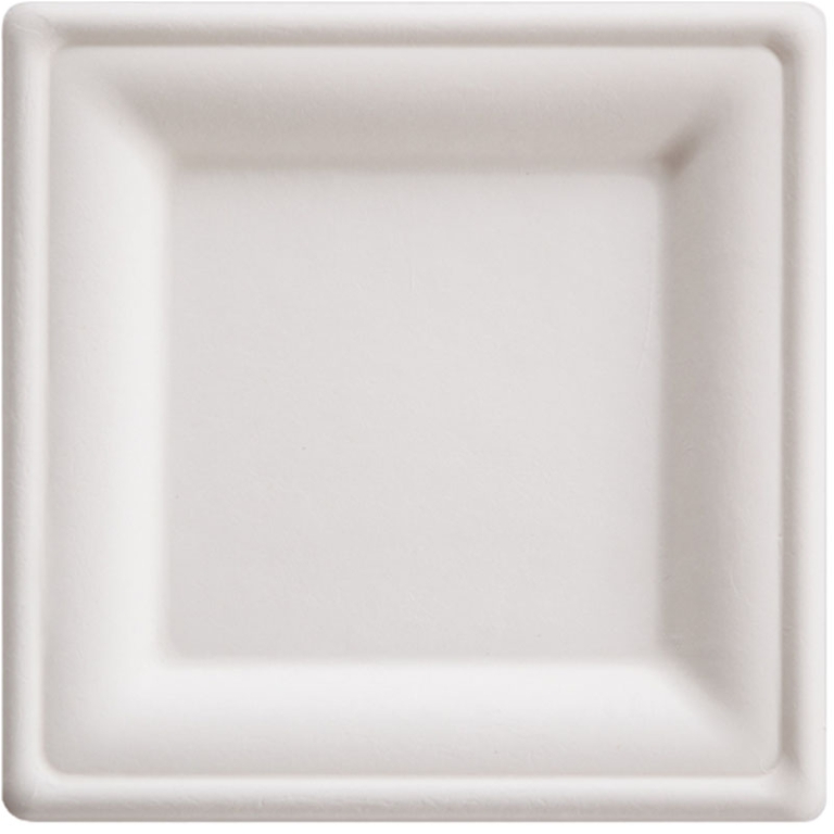 PIATTI QUADRATI 50PZ POLPA CELLULOSA 26X26CM