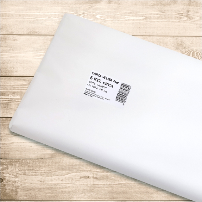 CARTA PACCO VELINA 100X140CM 21GR 5KG BIANCO