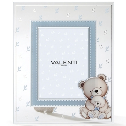 CORNICE ORSETTI CELESTE  CRISTALLO 13X18CM