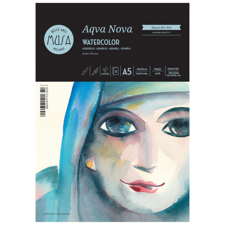 BLOCCO AQUA NOVA 12FG A5 300GR FINE ACQUERELLO