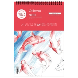 BLOCCO DEBUTTO 70FG A4+  120GR SCHIZZO SPIRALE