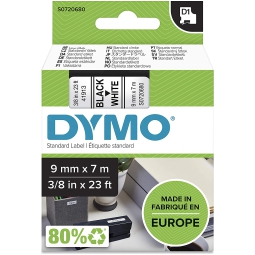 NASTRO DYMO 9MMX7MT      NERO/BIANCO 40913