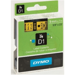 NASTRI TIPO DYMO  9MM X 7MT NERO/GIALLO 40918
