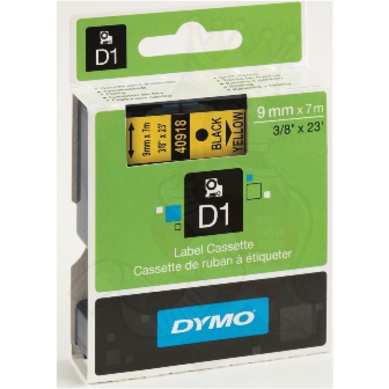 NASTRI TIPO DYMO  9MM X 7MT NERO/GIALLO 40918