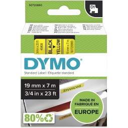 NASTRO DYMO 19MMX7MT     NERO/GIALLO 45808