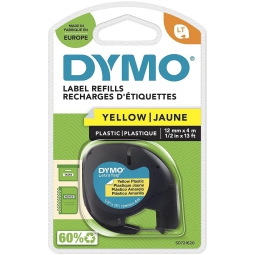 NASTRO DYMO LETRATAG PLASTICA GIALLO 91202