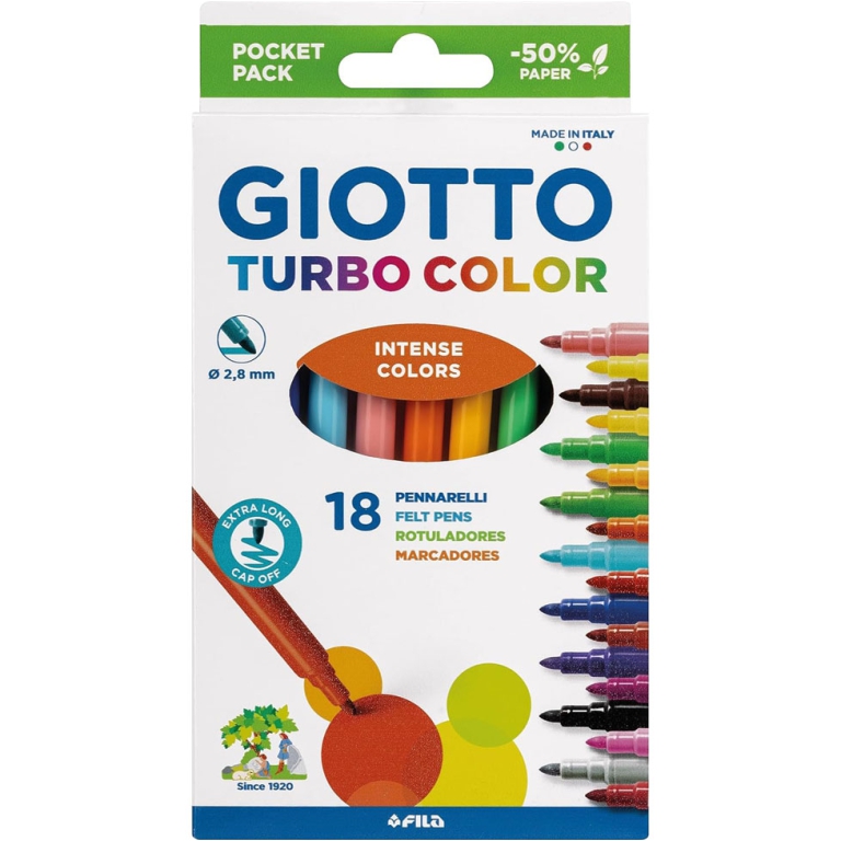 TURBOCOLOR 18 COLORI 10 CONFEZIONI PENNARELLI