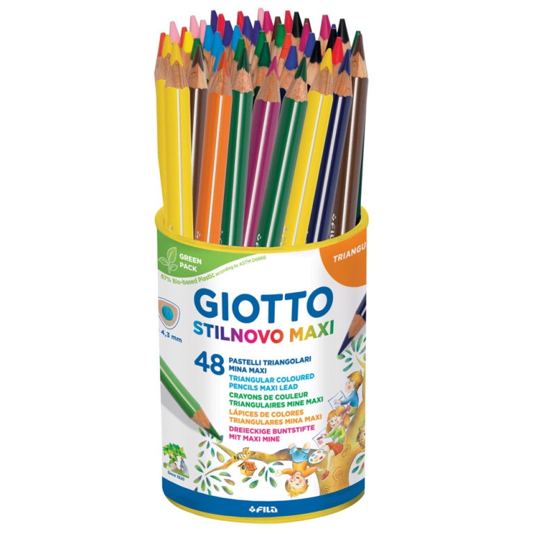 PASTELLI STILNOVO MAXI 48 COLORI BARATTOLO GIOTTO